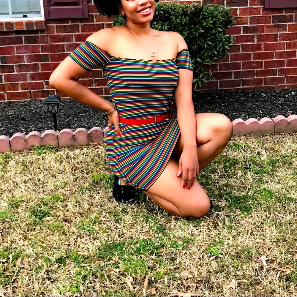 Very Cute Rainbow Mini Dress